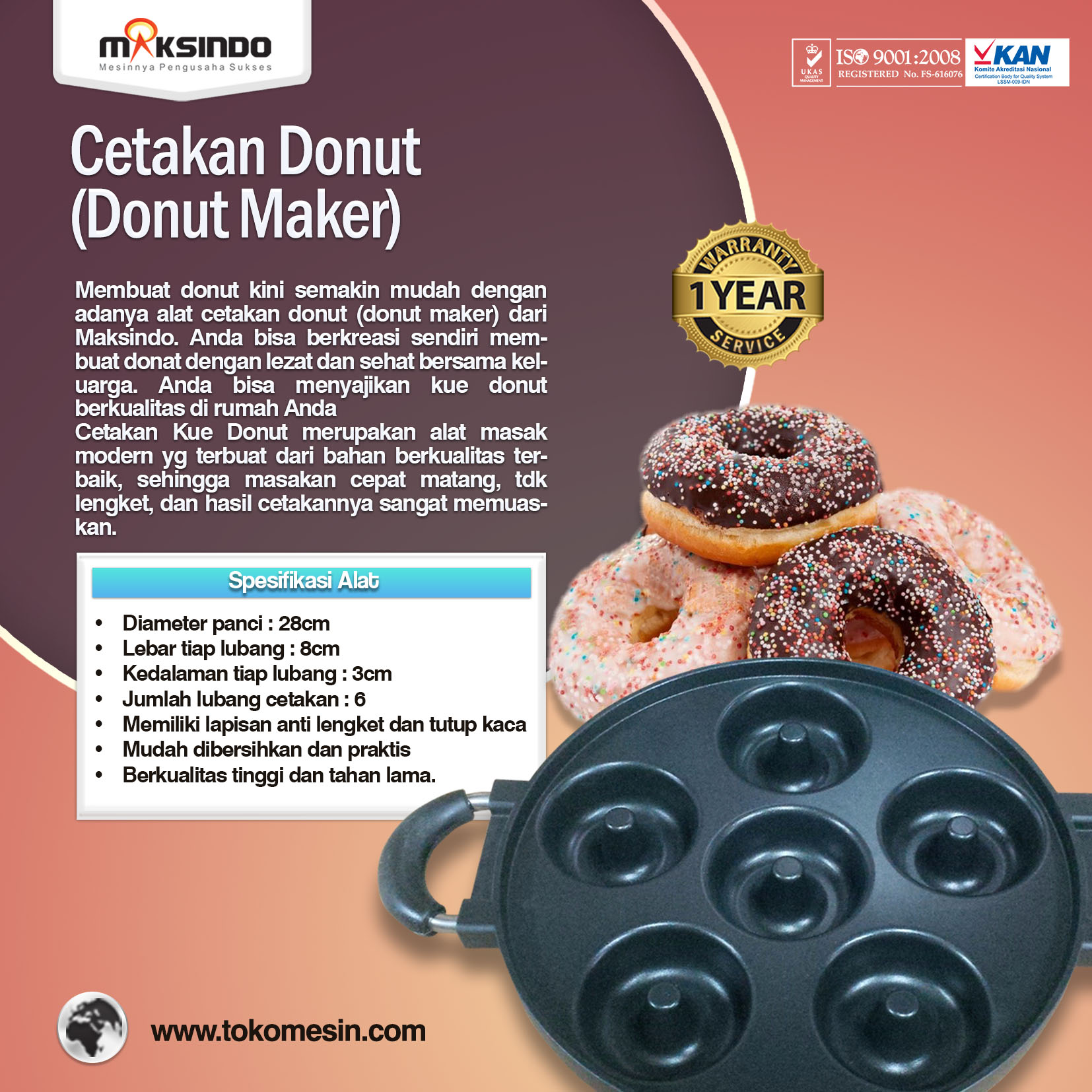 Jual Cetakan Donut Donut Maker Di Semarang Toko Mesin Maksindo Semarang