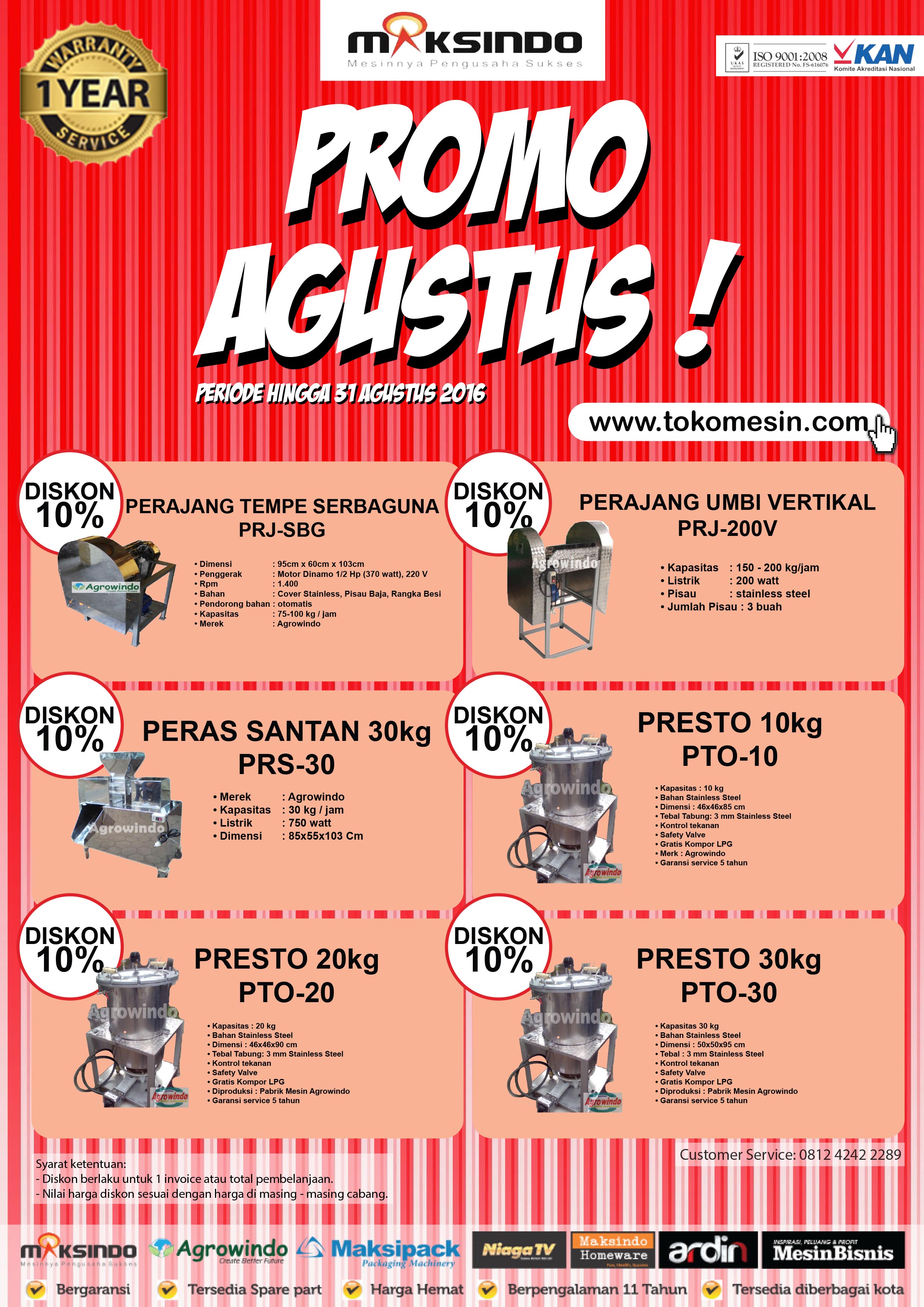 PROMO AGUSTUS UP TO 10%