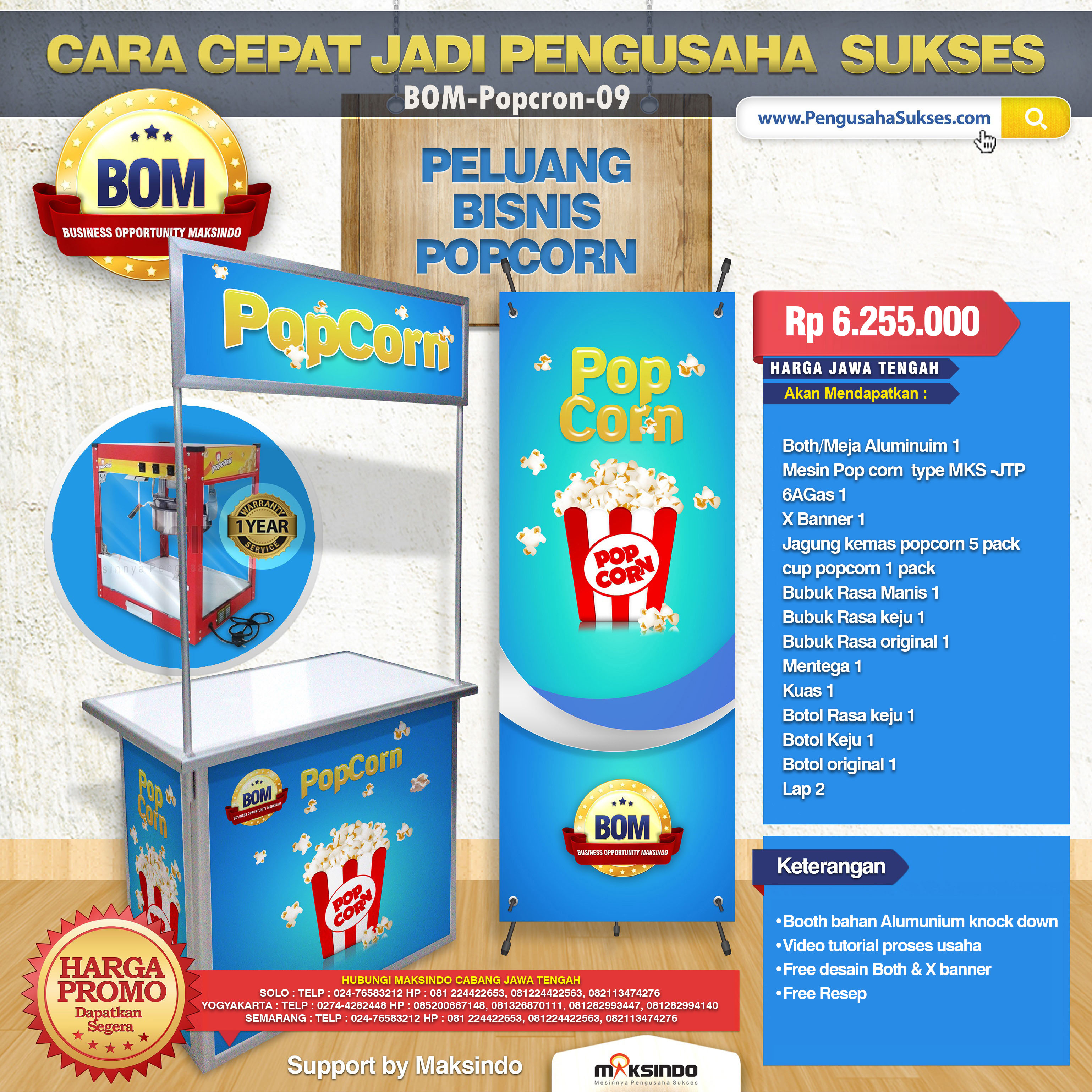 Paket Usaha Popcorn Progam BOM