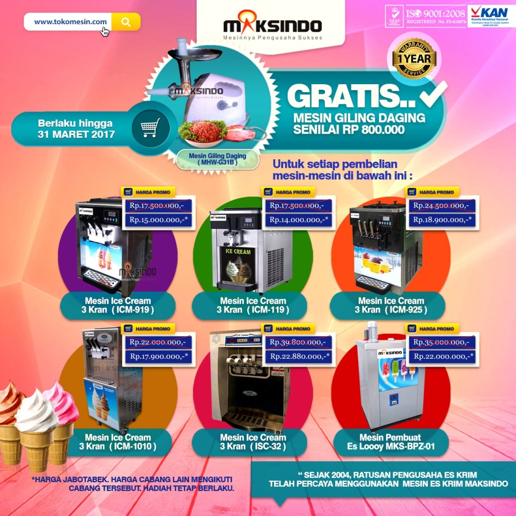 Promo Gratis Mesin Giling Daging di Bulan Maret 2017