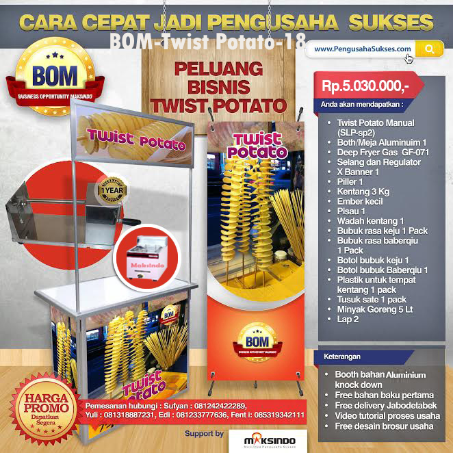 Paket Usaha Twist Potato Program BOM