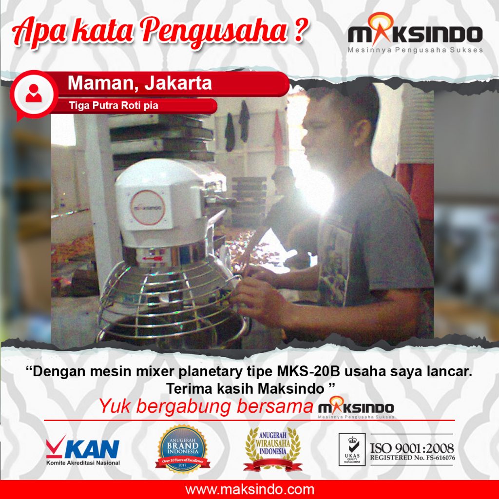Tiga Putar Roti Pia : Mesin Mixer Planetary Usaha Makin Lancar