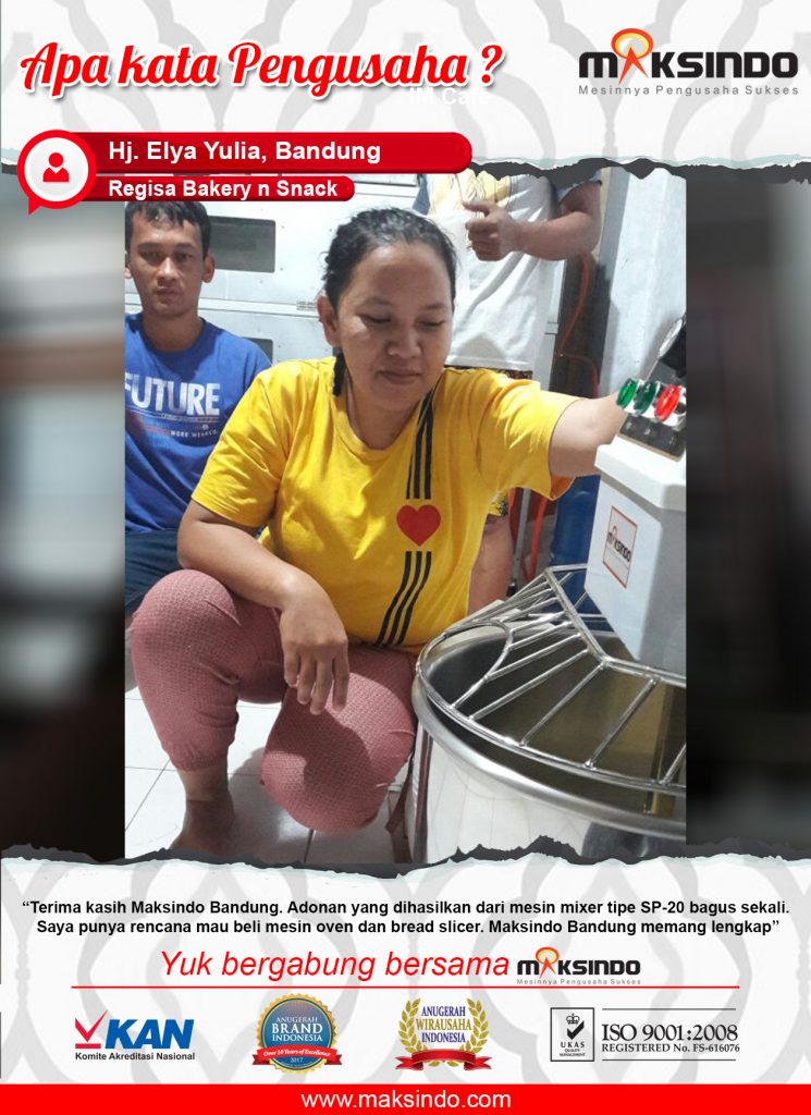 Regisa Bakery n Snack : Mesin Mixer Maksindo Sangat Bagus