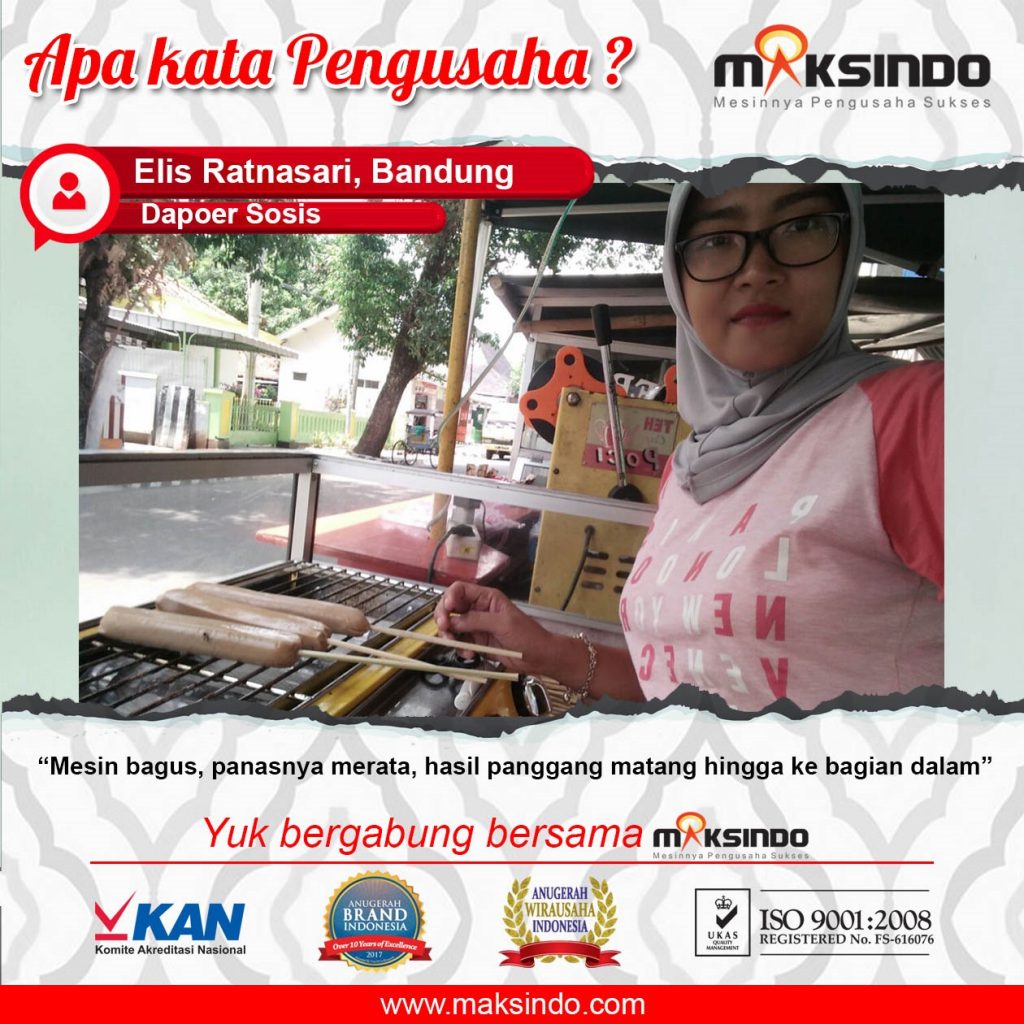 Dapoer Sosis : Pemanggangan Sosis Dalam Usaha Saya Makin Maksimal Berkat Mesin Maksindo