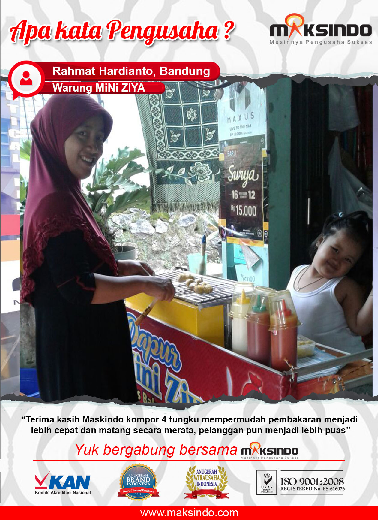 Warung Mini ZIYA : Memanggang Makanan Lebih Mudah Dengan Mesin Pemanggang Maksindo