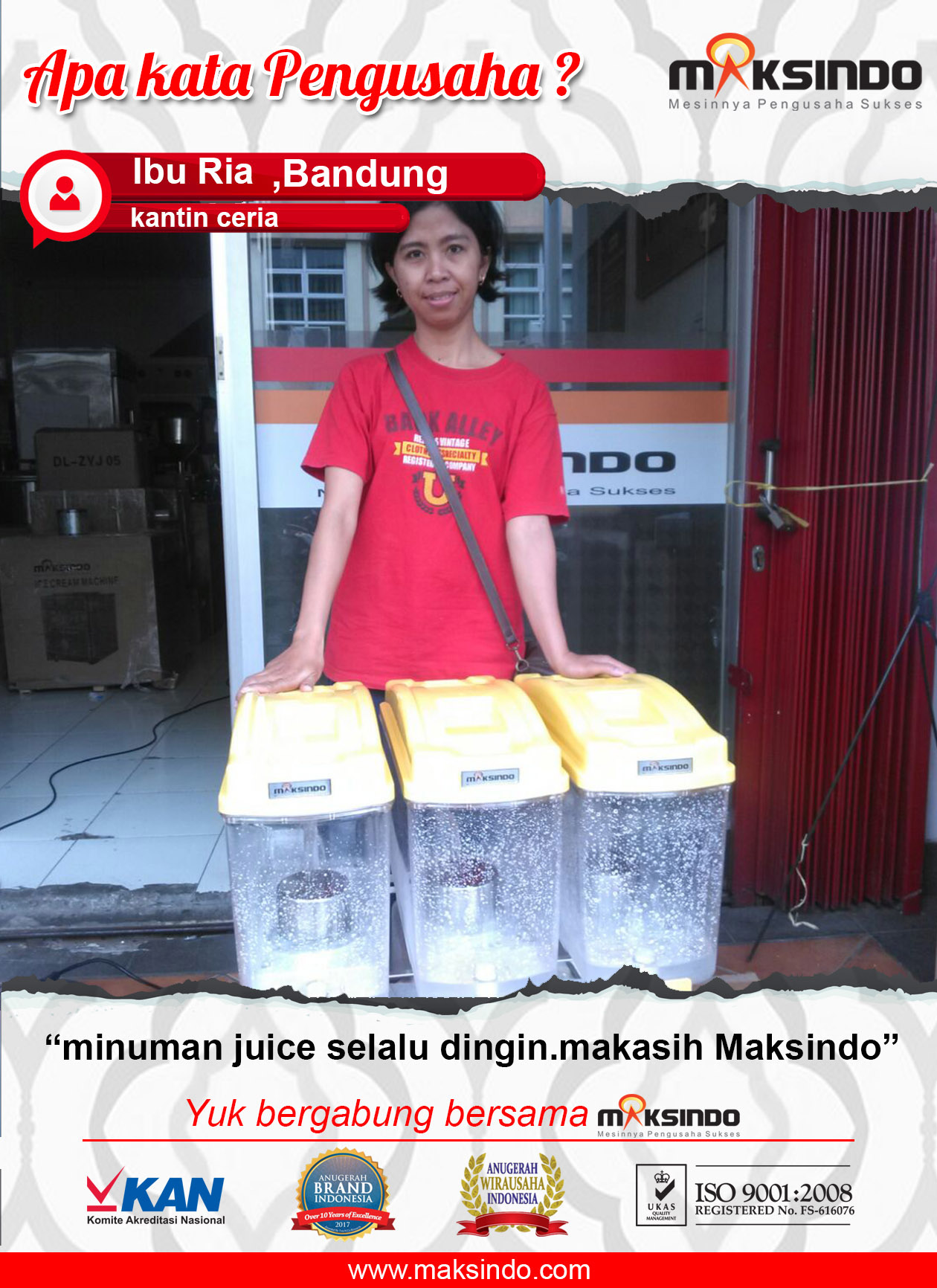 Kantin Ceria : Mesin Juice Dispenser Membuat Minuman Jus Selalu Dingin
