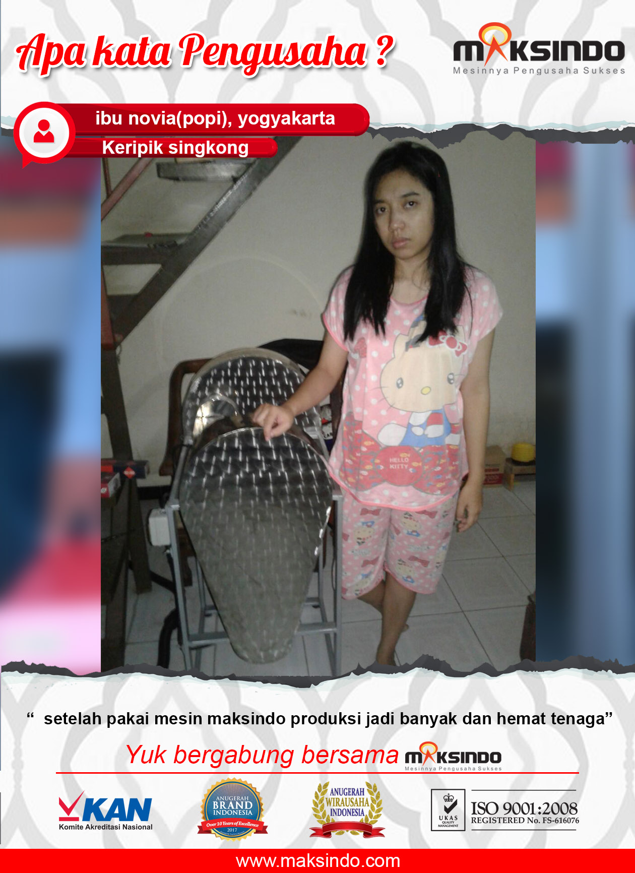 Keripik Singkong : Mesin Perajang Singkong Membantu Produksi Semakin Banyak