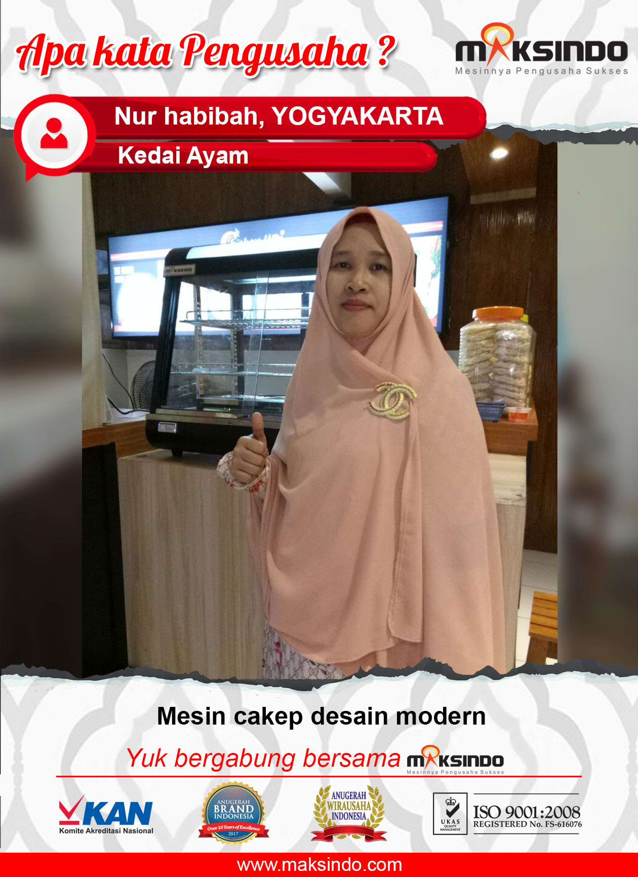 Kedai Ayam : Mesin Display Warmer Maksindo Desain Cakep dan Modern