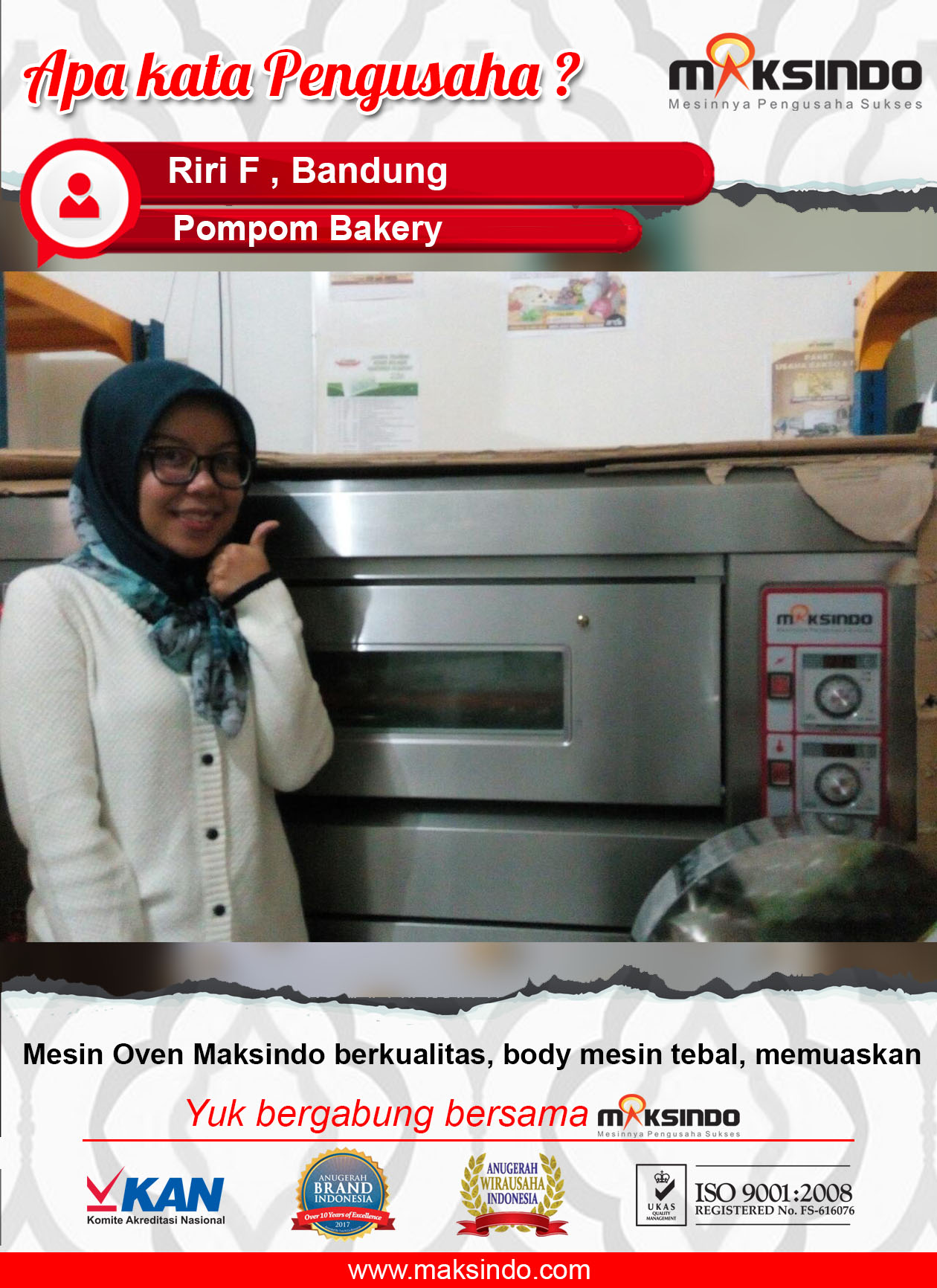 Pompom Bakery : Mesin Oven Maksindo Berkualitas dan Memuaskan