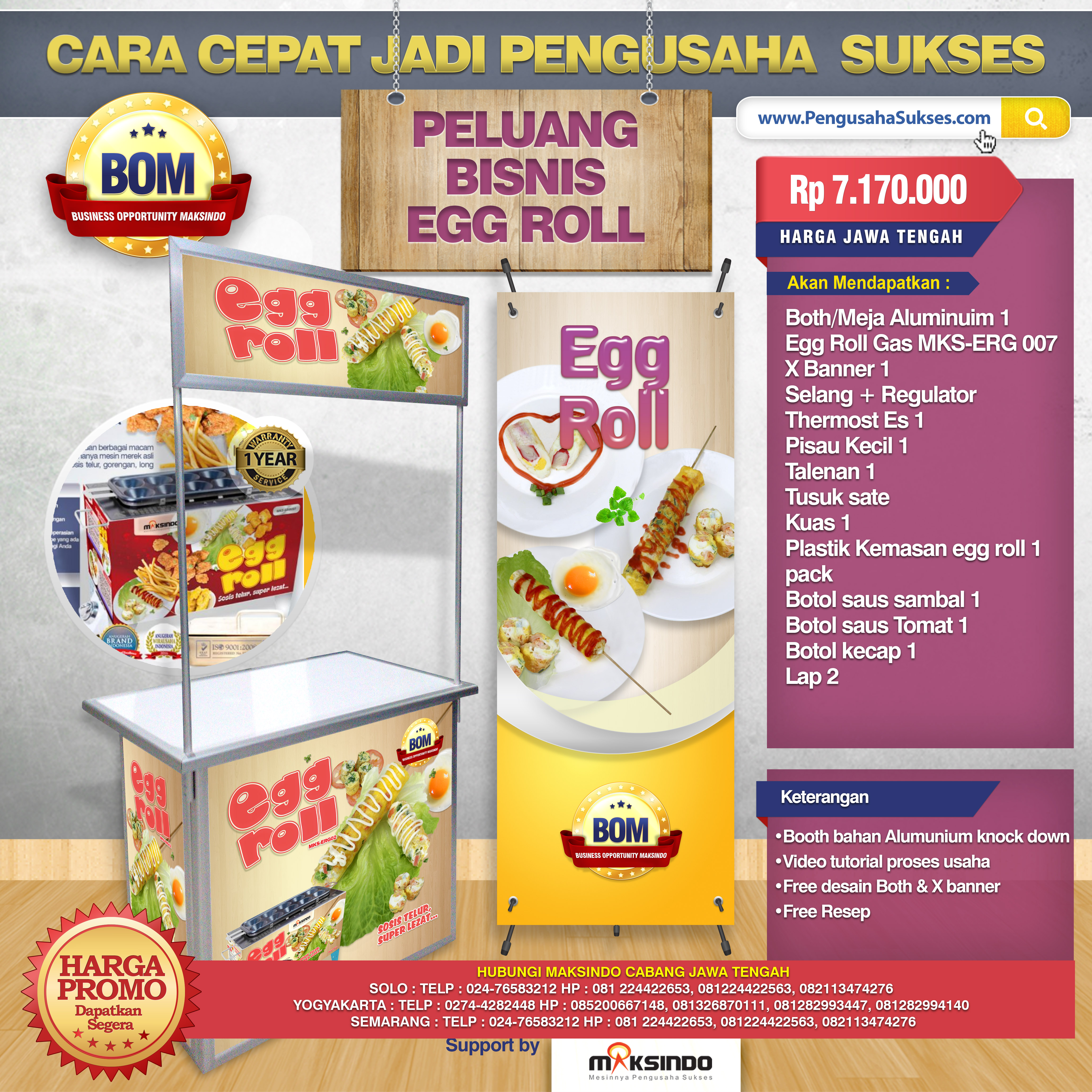 Paket Usaha Egg Roll Gas Progam BOM