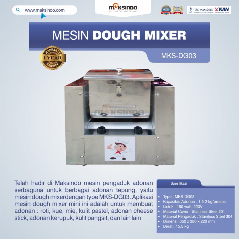 Jual Mesin Dough Mixer MKS-DG03 di Semarang