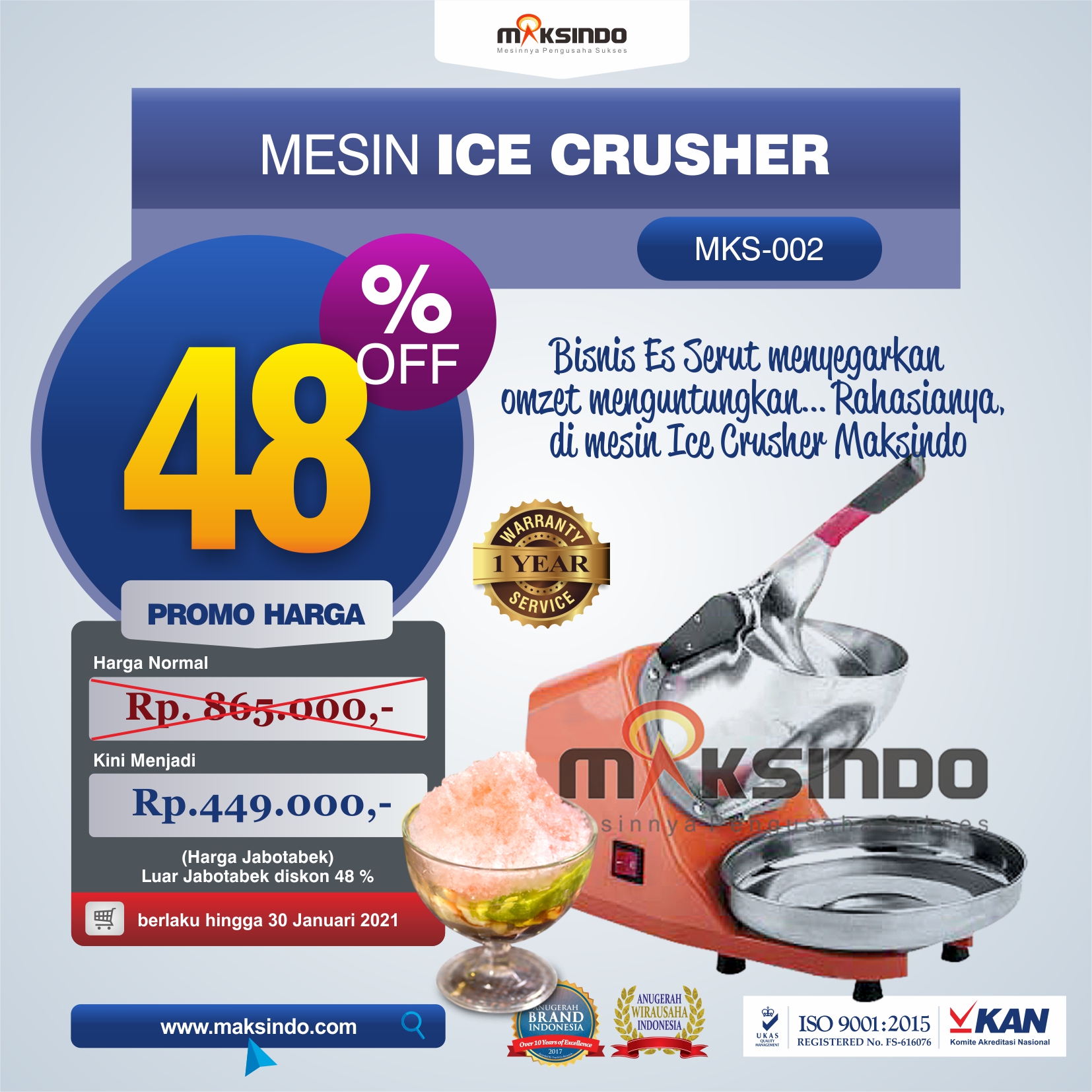 Jual Mesin Ice Crusher di Semarang